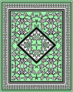 Intricate Geometric Floral Pattern Rug