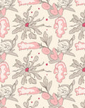Art Nouveau Botanical Pink Floral Design Rug