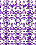 Intricate Purple Floral Stripe Pattern Rug