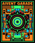 Circuit Board Neon Pattern Rug