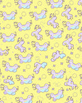 Whimsical Unicorns Stars Pattern Rug