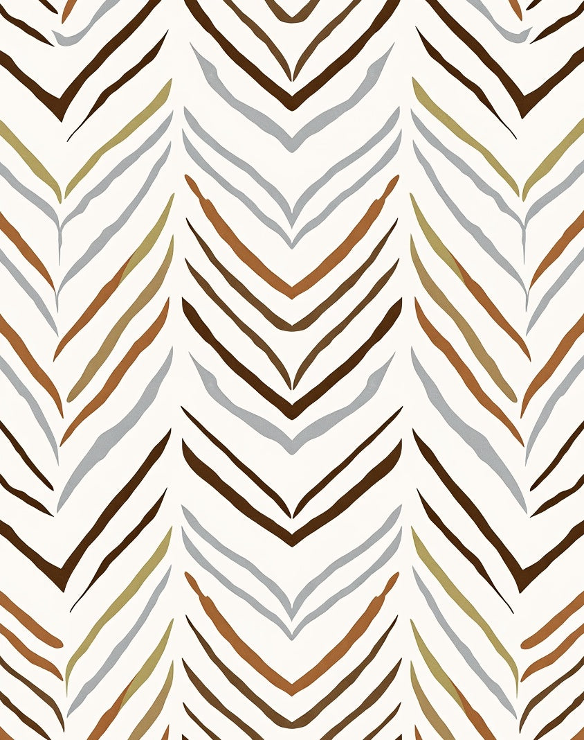 Textured Earthy Chevron Pattern Design Rug