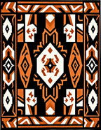 Bold Tribal Geometric Pattern Rug