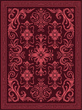 Ornate Floral Vine Pattern Rug