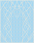 Pale Blue Geometric Organic Flow Rug