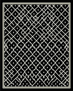 Intricate White Diamond Lattice Pattern Rug