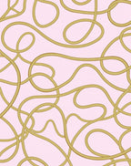 Abstract Gold Rope Pattern Rug