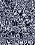 Modern Abstract Wavy Line Design Rug
