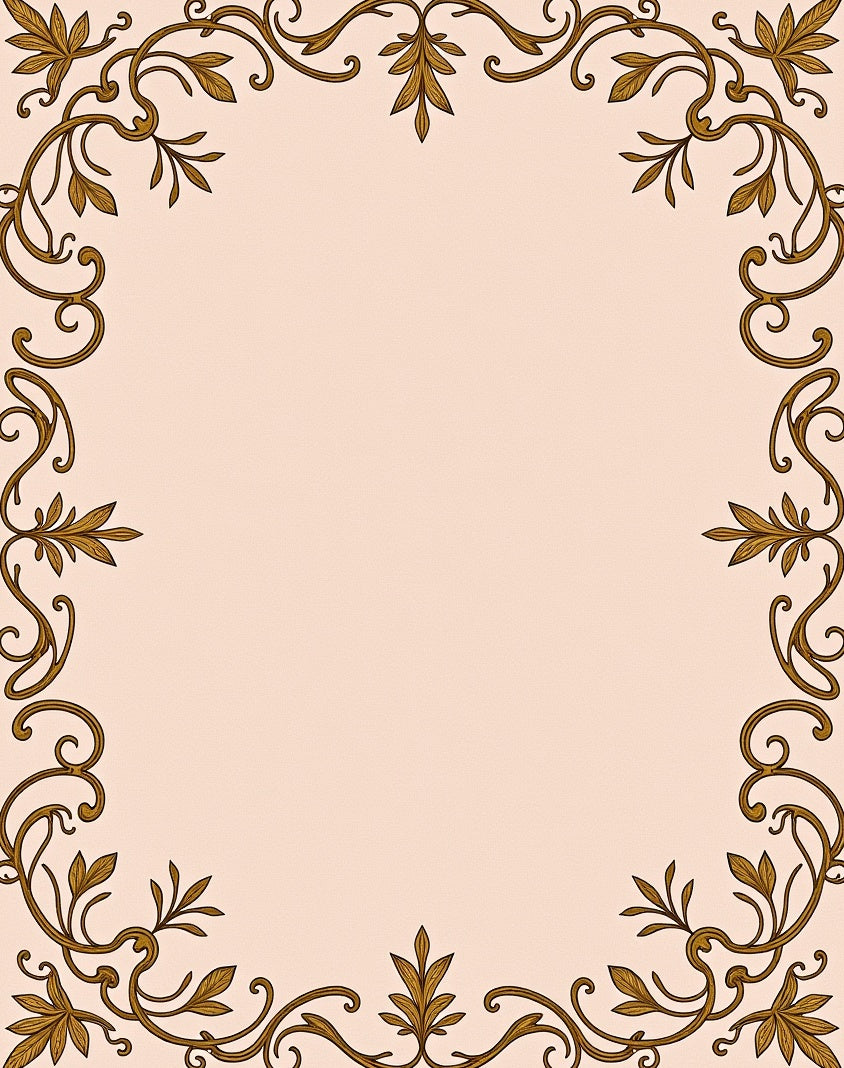 Ornate Floral Vine Pattern Rug