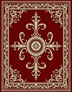 Intricate Floral Border Design Rug
