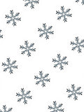Gray Snowflake Scatter Holiday Rug