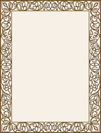 Elegant Floral Scroll Border Design Rug