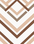 Geometric Chevron Pattern in Earth Tones Rug