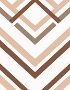 Geometric Chevron Pattern in Earth Tones Rug