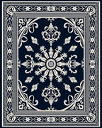 Ornate Floral Scrollwork Patterned Rug
