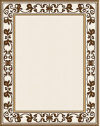 Elegant Brown Floral Border Design Rug