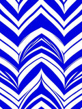 Bold Blue White Chevron Pattern Rug