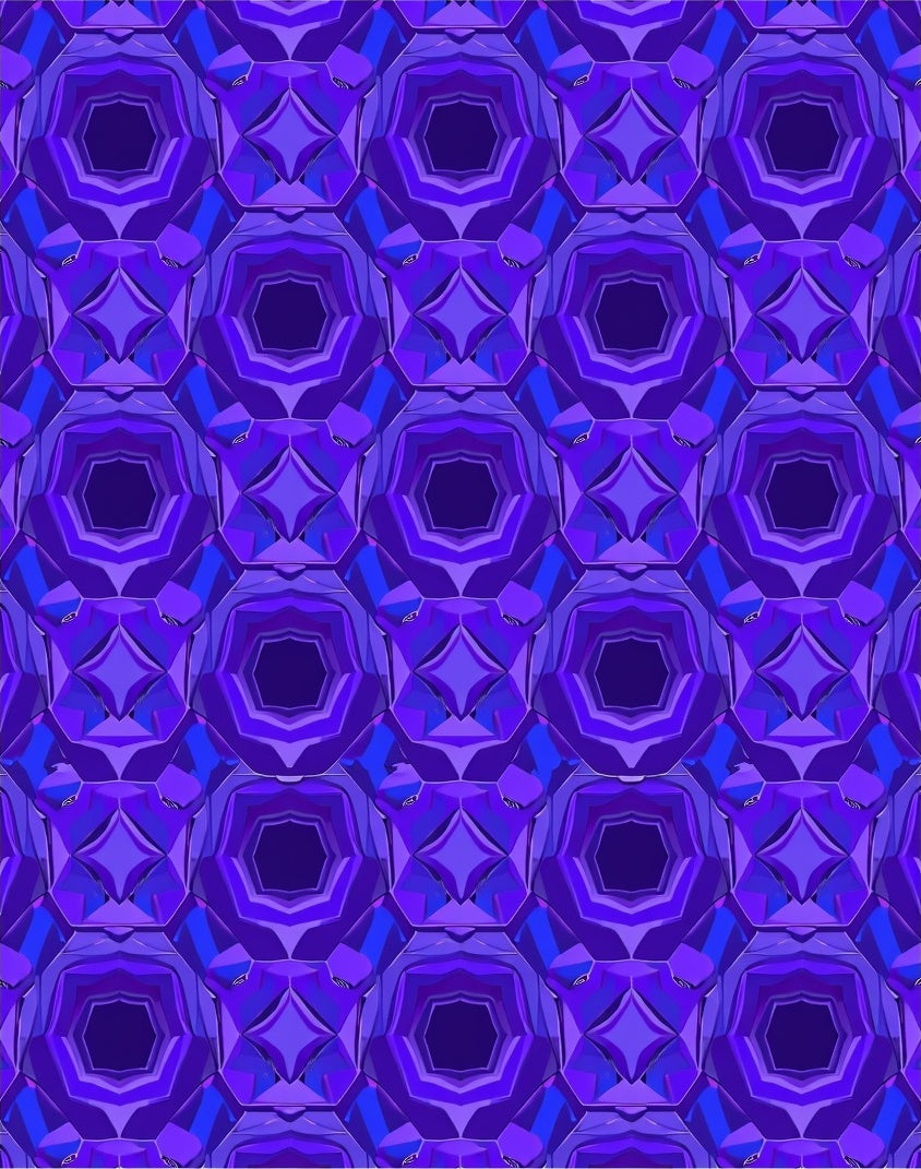 Geometric Crystal Blue Purple Pattern Rug