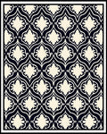 Classic Dark Floral Lattice Pattern Rug