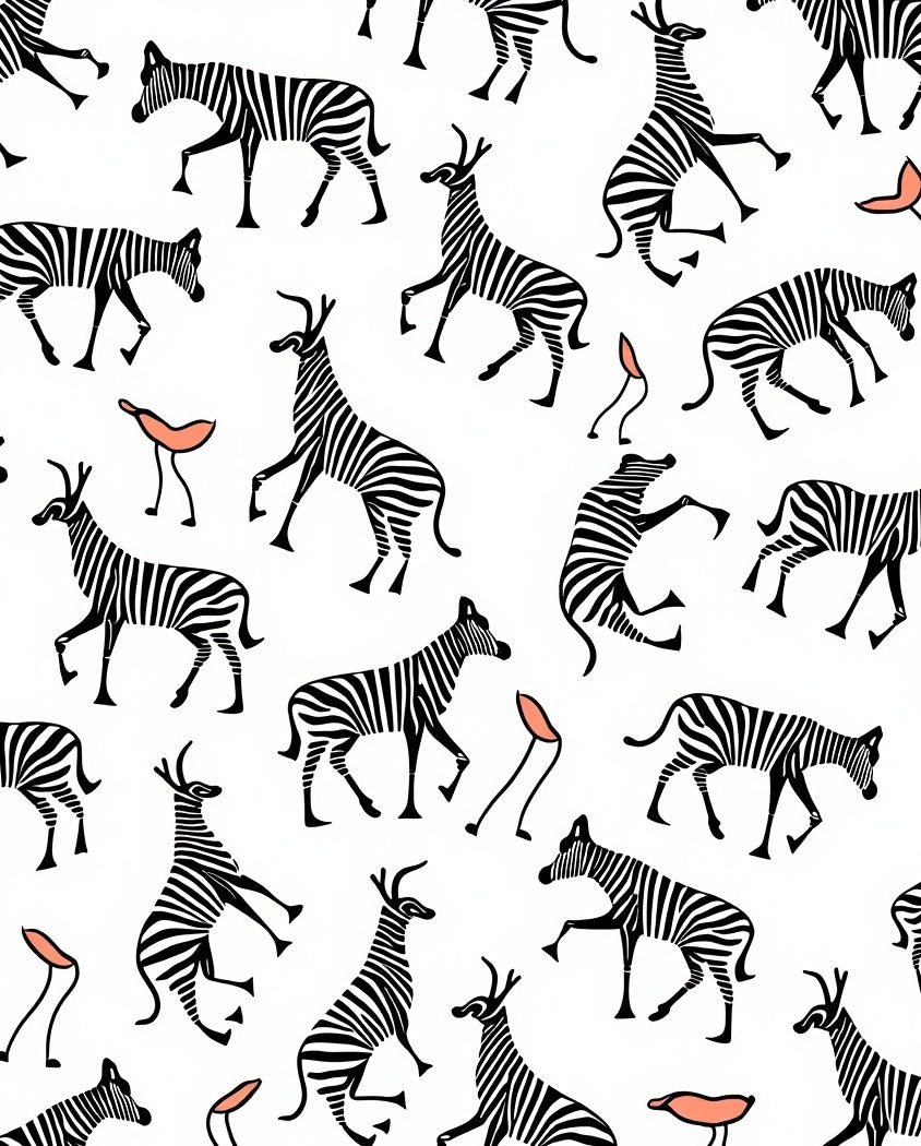 Whimsical Zebra Stripe Pattern Rug