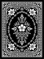 Classic Floral Border Central Medallion Design Rug