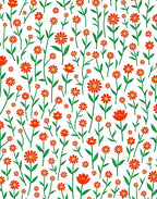 Daisy Field Floral Pattern Rug