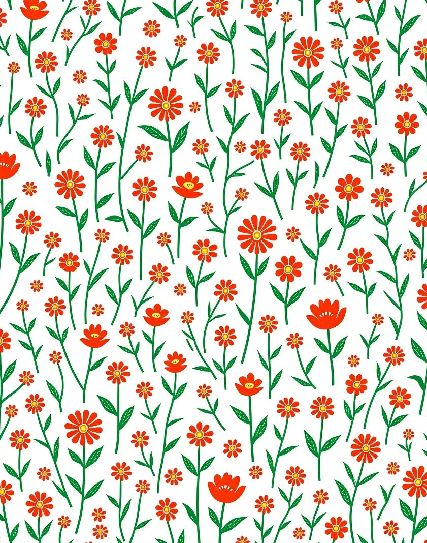 Daisy Field Floral Pattern Rug