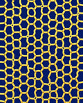 Abstract Honeycomb Gold Pattern Rug