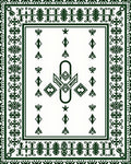 Dark Forest Floral Diamond Pattern Rug