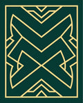 Green Gold Geometric Pattern Design Rug