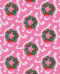 Pink Wreath Garland Floral Repeat Rug