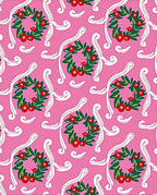Pink Wreath Garland Floral Repeat Rug