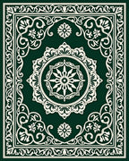 Ornate Floral Mandala Patterned Rug