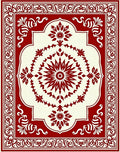 Ornate Red Floral Medallion Rug