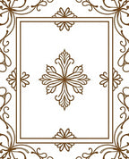 Ornate Floral Vine Pattern Rug
