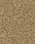 Brown Swirl Patterned Organic Rug