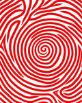 Crimson Red Swirl Abstract Lines Rug