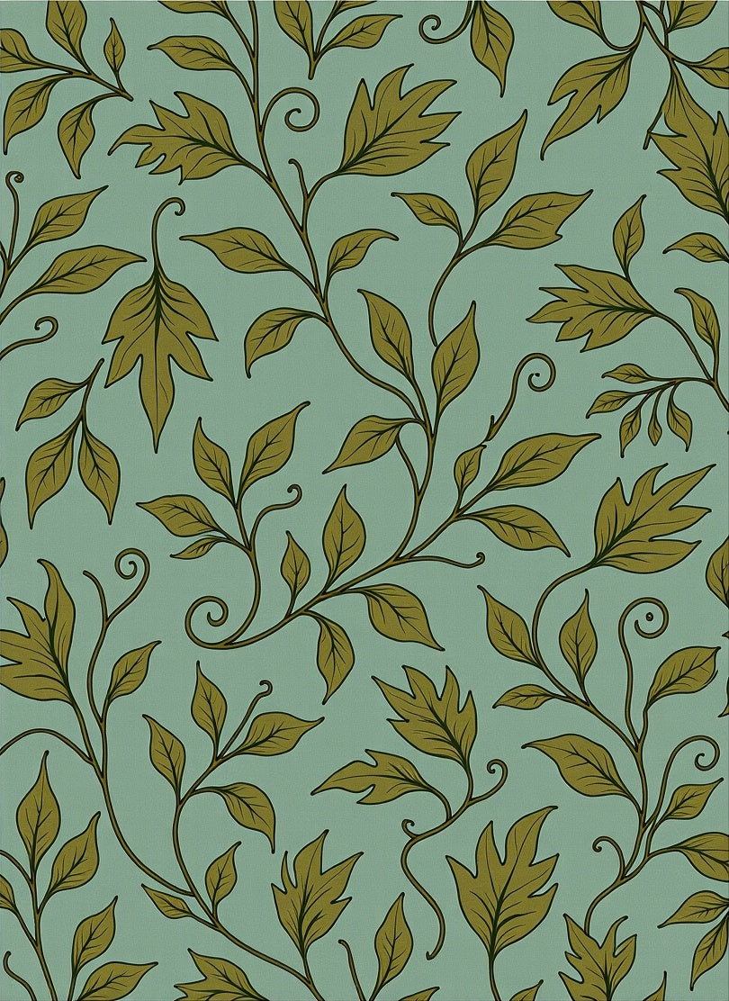 Vintage Leaf Vine Pattern Rug