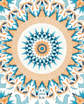 Geometric Floral Mandala Sun Design Rug
