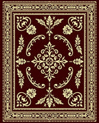 Classic Floral Scrollwork Medallion Rug