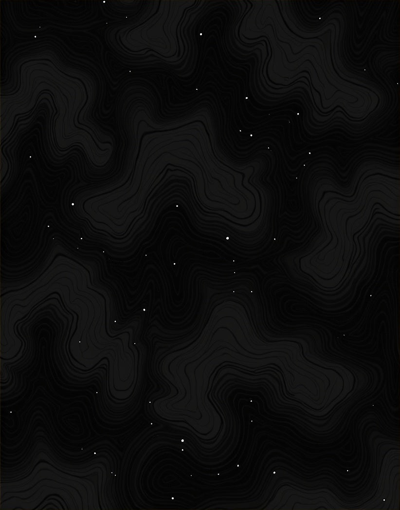 Dark Wavy Contour Abstract Rug