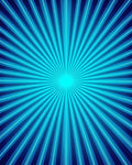 Radiant Blue Sunburst Geometric Rug
