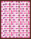 Pink Diamond Patterned Graphic Rug
