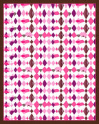 Pink Diamond Patterned Graphic Rug