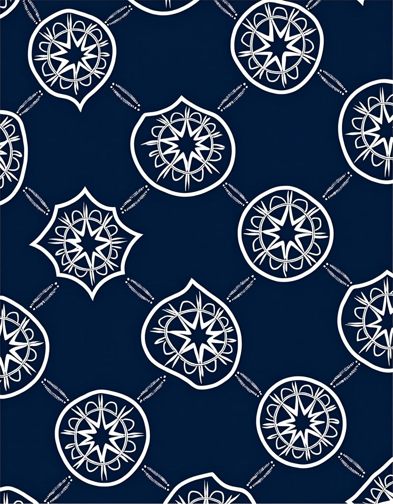 Ornate Star Burst Mandala Pattern Rug