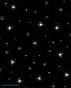 Golden Starry Night Pattern Rug