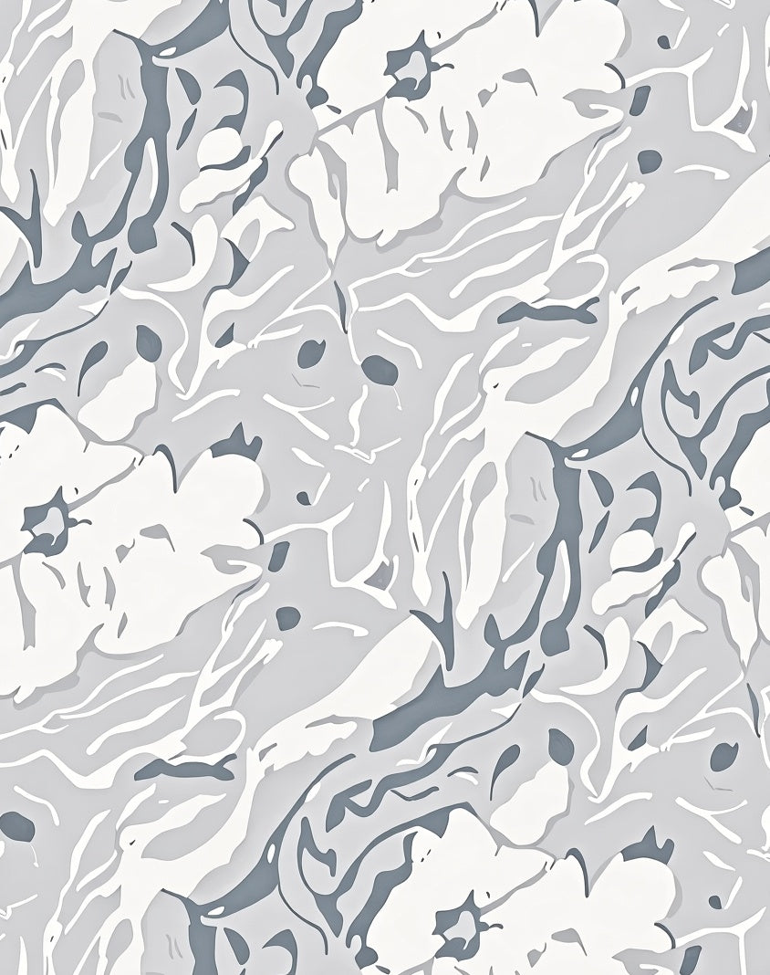 Abstract Floral Camouflage Pattern Rug