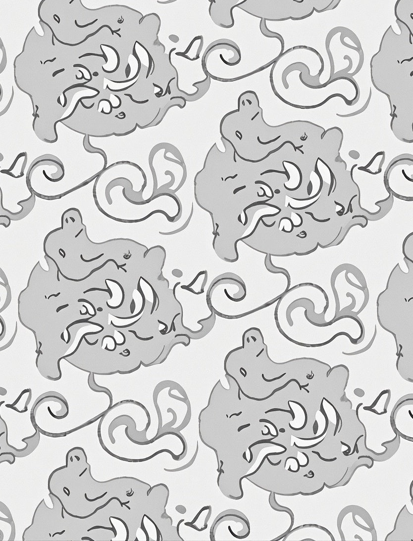 Abstract Swirls Graphic Print Rug