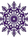 Deep Purple Intricate Floral Mandala Rug