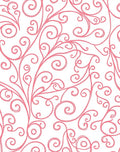 Pink Swirl Floral Pattern Rug